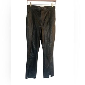 Abercrombie & Fitch Faux Leather Split Hem Pants | 28 / 6XS | EUC